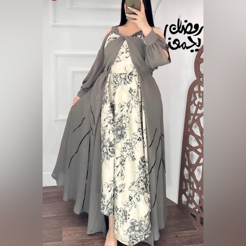 Dress, Kaftan, maxi, long sleeves